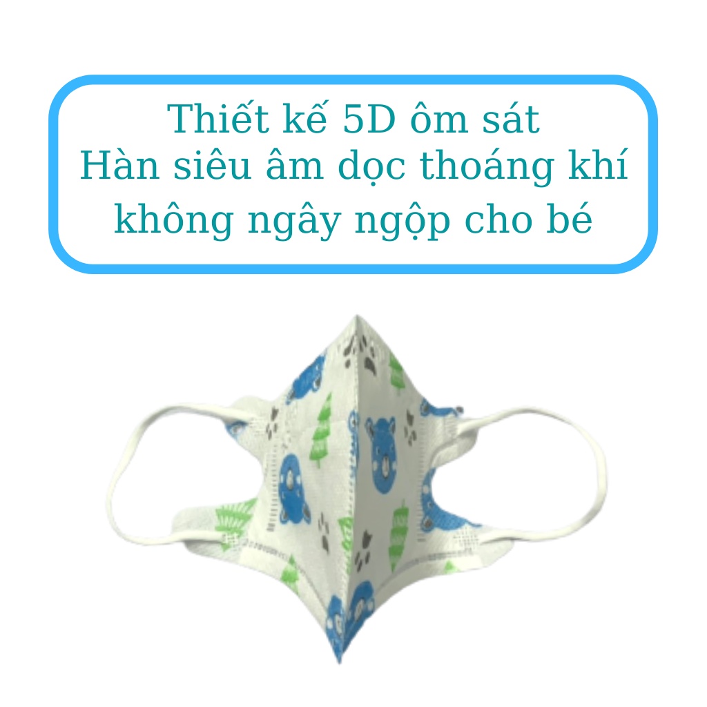 Khẩu trang em bé, Hộp 10 khẩu trang trẻ em Doremon 5D Mask kids NHẬT MINH