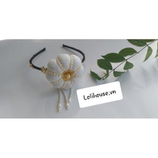 Bườm - cài tóc hanbok trắng kem