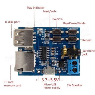 Mạch phát nhạc MP3 từ thẻ nhớ + USB