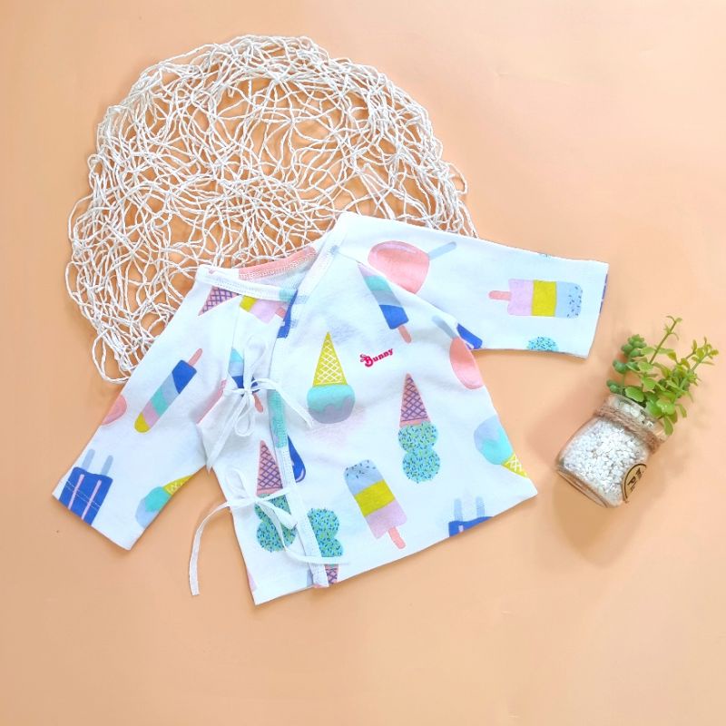 Combo 5 áo sơ sinh cột dây cao cấp Bunny cho bé 3-5kg -Mẫu ngẫu nhiên