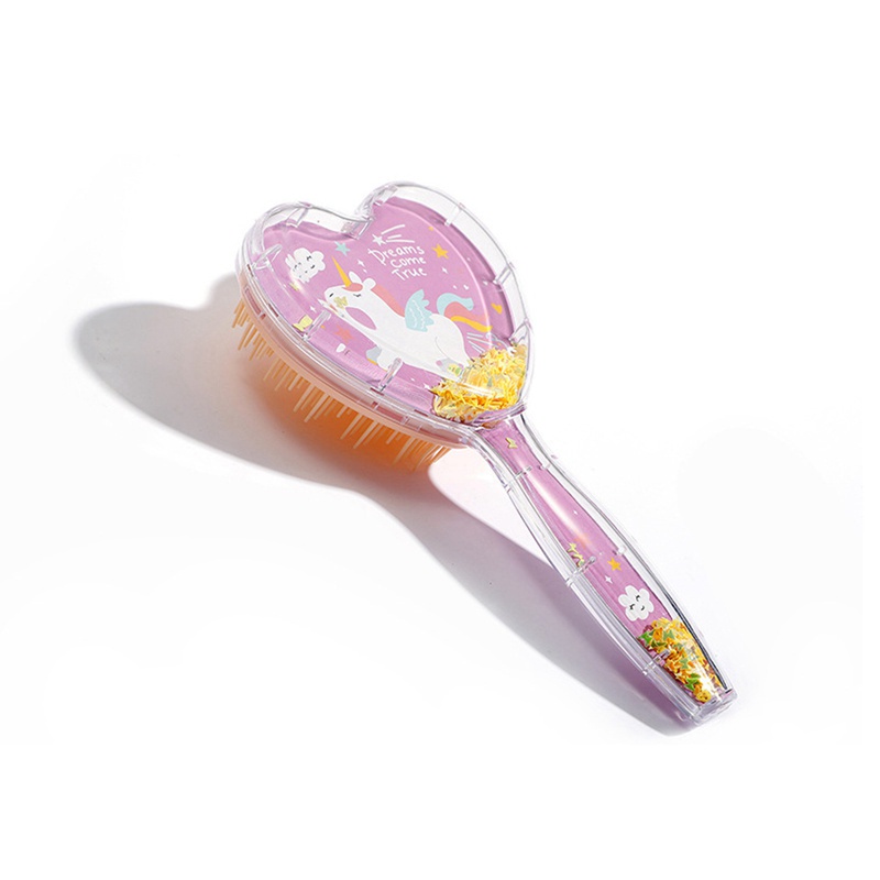 [Hàng mới về] Lược chải tóc xoăn / thẳng hình trái tim / kỳ lân hoạt hình dễ thương