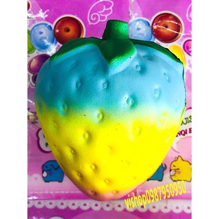 SQUISHY QUẢ DÂU TÂY ĐỎ - DÂU NHIỀU MÀU