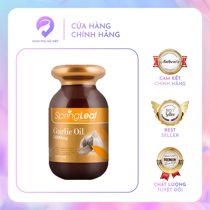 Tinh dầu tỏi Garlic Oil 3000mg Spring Leaf 365 viên của Úc