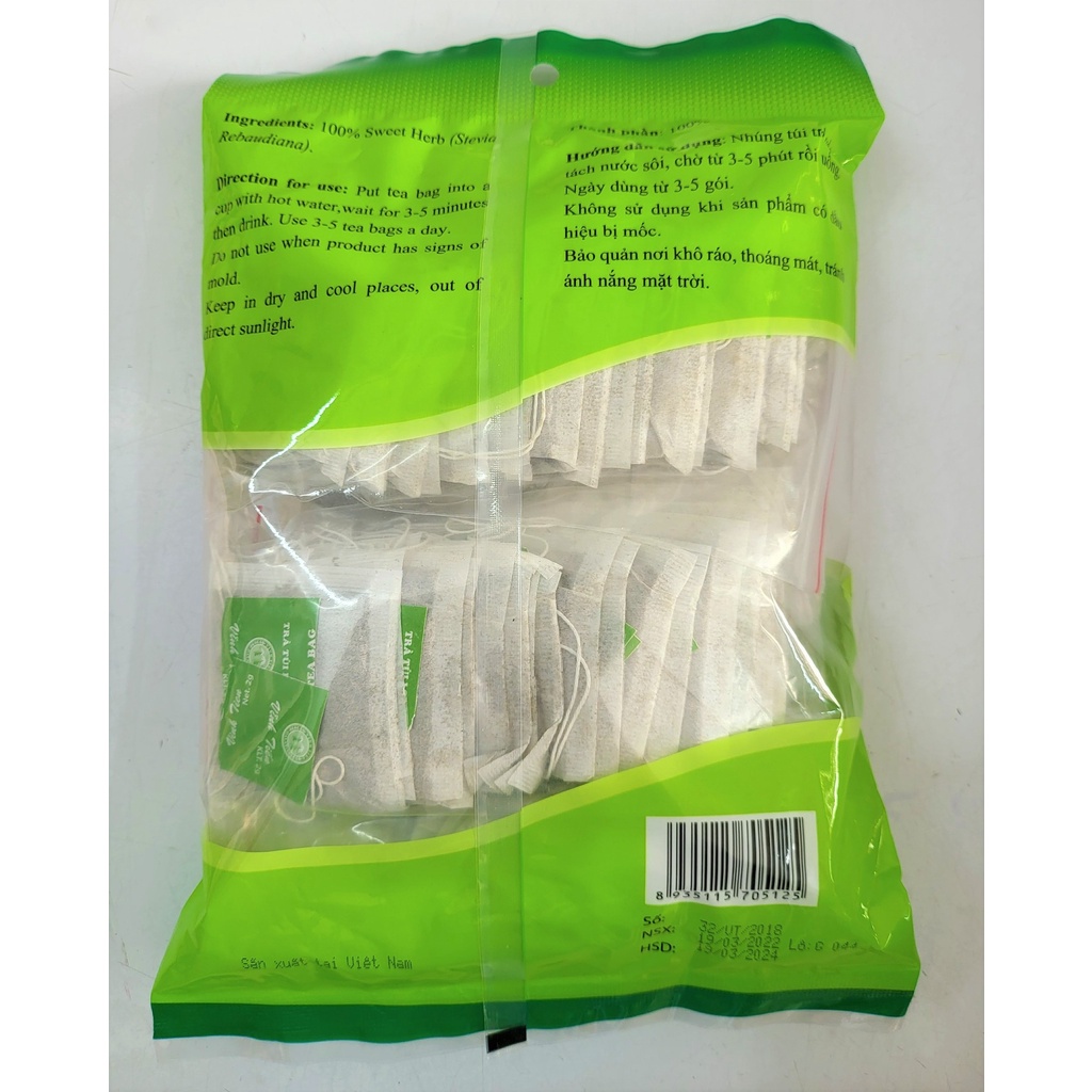 [Gói 200g] TRÀ CỎ NGỌT TÚI LỌC [VN] VĨNH TIẾN (Stevia Rebaudiana) Sweet Herb Tea Bags