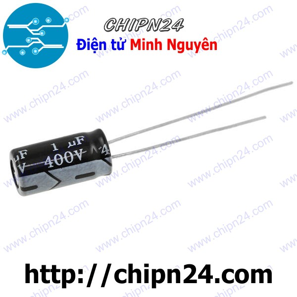 [10 CON] Tụ hóa 1uF 400V (6x12mm)