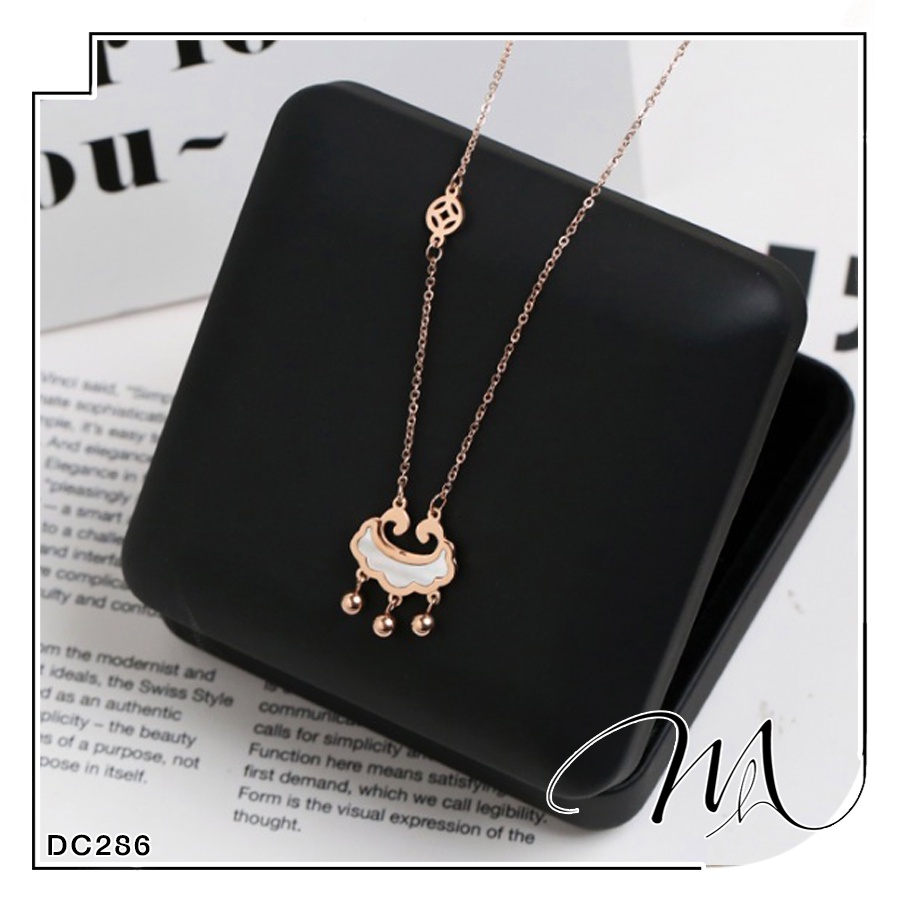 Dây chuyền nữ Titan khóa trường mệnh trường thọ - Măng's House DC14
