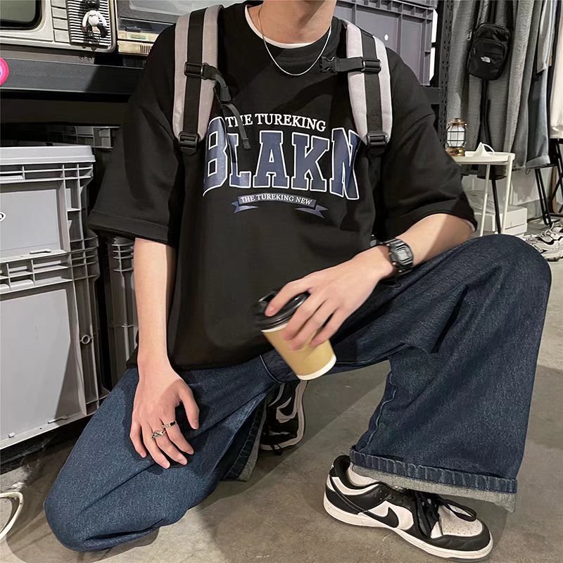 Áo Thun Tay Ngắn Dáng Rộng Thiết Kế Mới Thời Trang Mùa Hè Theo Phong Cách Hàn Quốc Cho Cả Nam Và Nữ