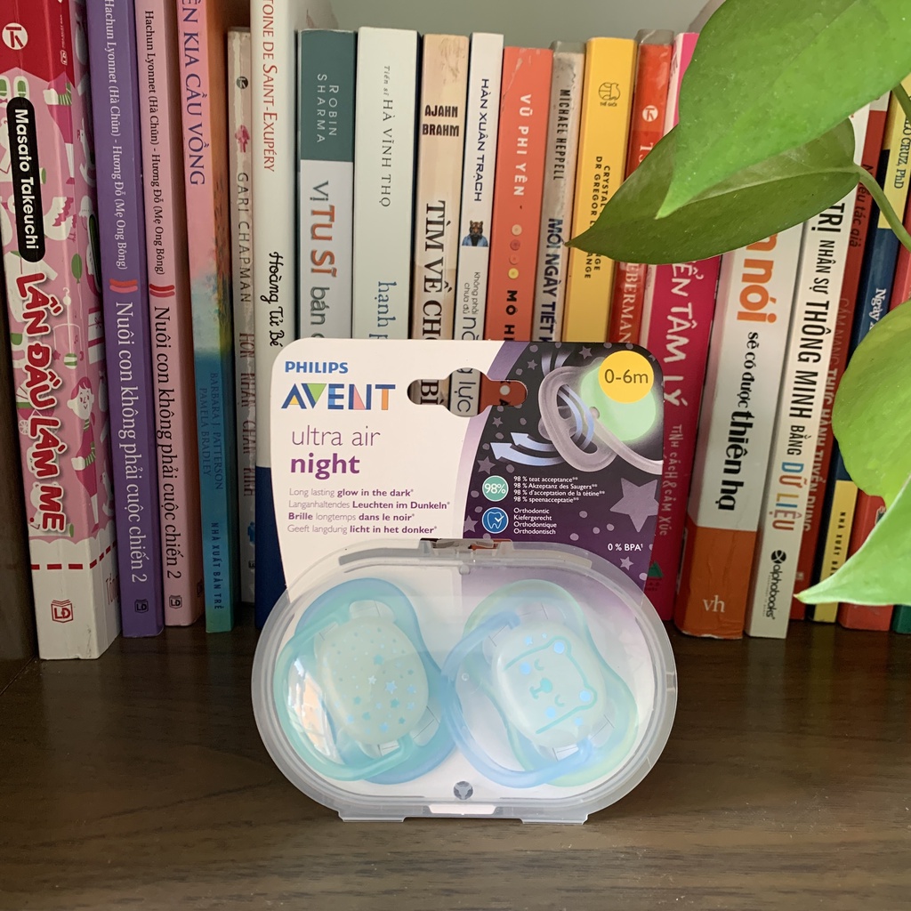 Núm Ty Ngậm Phát Sáng Avent ULTRA AIR NIGHT Cho Bé từ 0-6 Tháng, 6-18 tháng, Giúp Bé Tự Ngủ, Chỉnh Nha Chống Vẩu
