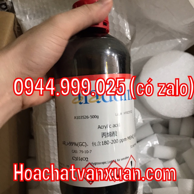 Acrylic aci.d CAS 79-10-7 C3H4O2 chai 500ml