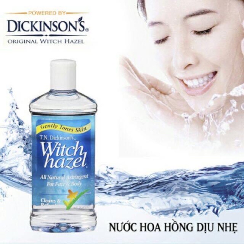 Nước Hoa Hồng Làm Sạch, Se Lỗ Chân Lông Dickinson's Original Witch Hazel  473ml