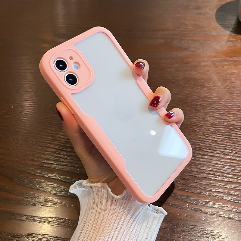 For iphone 14 pro max Ốp Điện Thoại Trong Suốt Chống Sốc 2 Trong 1  360 Cho  for Iphone 13 Pro Max 13 Mini 11 12 Pro Max Iphone 7 8 SE 2020 7 Plus 8Plus