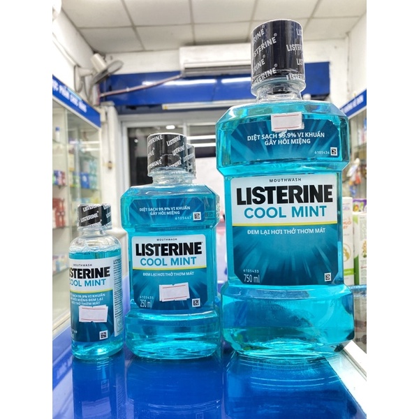 Nước Súc Miệng LISTERINE COOL MINT [Chai 250ml - 750ml] [Listerin]