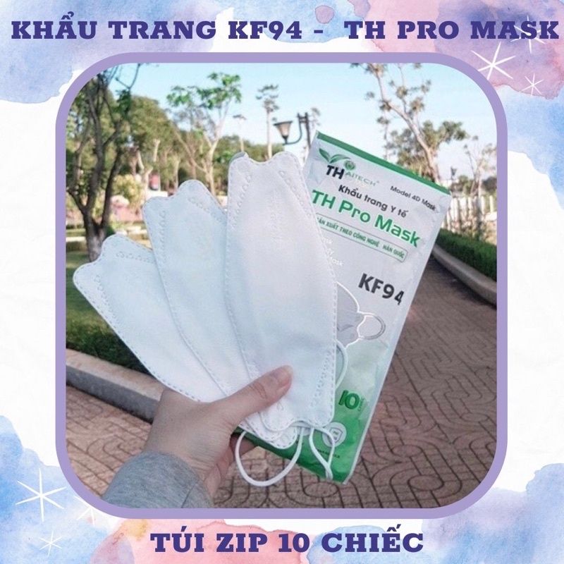 KHẨU TRANG KF94 TH PRO MASK chống bụi mịn, ANTI VR [Set 50 cái, 1 túi 10 cái]