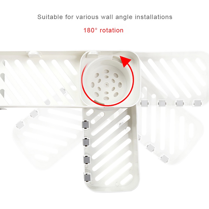 Kệ Đựng Dầu Gội / Mỹ Phẩm Gắn Góc Tường Tiện Dụng Cho Nhà Bếp / Phòng Tắm