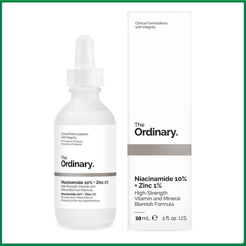 Tinh Chất Dưỡng Da / Serum Ngừa Mụn GiảmThâm Niacinamide 10% + Zinc 1% The Ordinary [Cam kết hàng Auth]