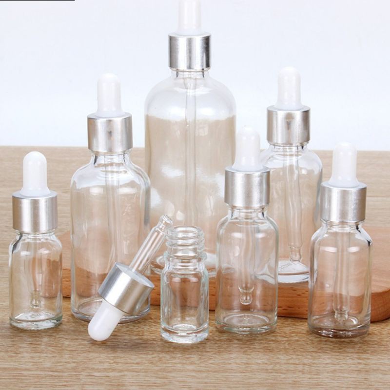 Lọ Chiết Serum ❤ GIÁ TẬN GỐC ❤ Lọ đựng tinh dầu 5ml/10ml Dày bóp giọt Khoen Bạc chiết serum , phụ kiện du lịch