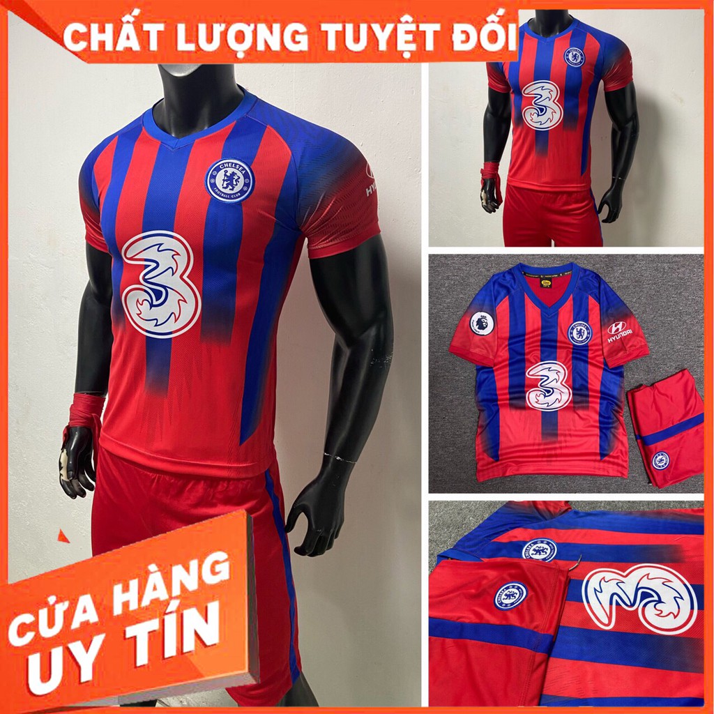 Bộ áo bóng đá Chelsea xanh đỏ thun lạnh cao cấp 2020