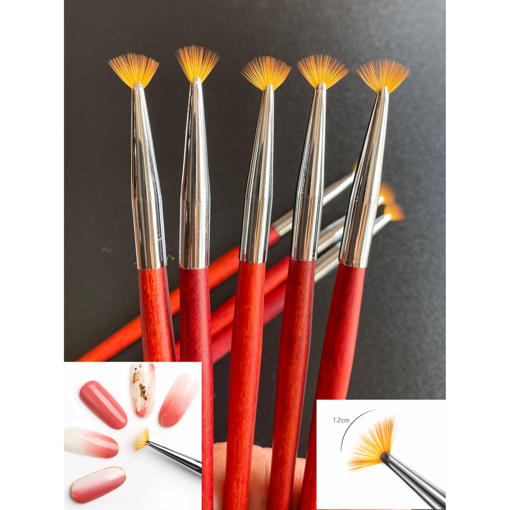 Cọ Quạt Phủi Nhũ , Bút Hình Quạt Dặm Nhũ - Lẻ 1 Cái