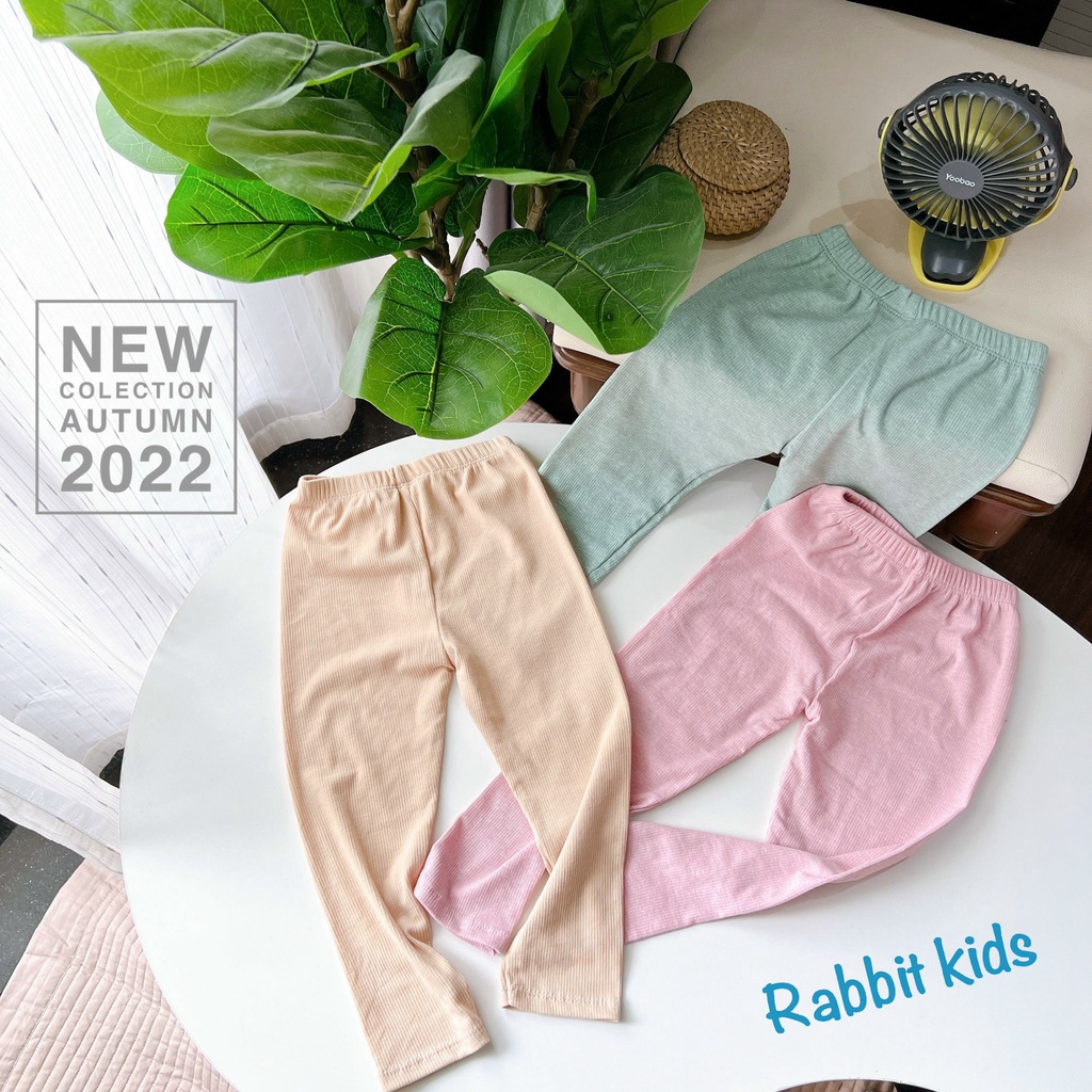Quần Legging Dài Trơn Cho Bé Gái Cao Cấp💝FREESHIP💝Quần Dài Thu Đông Trẻ Em 10-24kg Chất Thun Tăm Mềm Mại Co Giãn Tốt