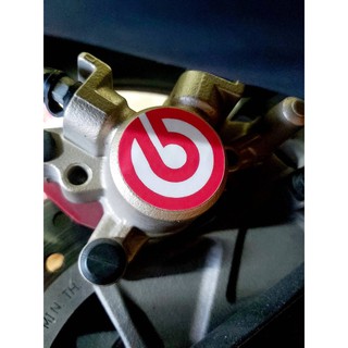 Tem Decal Brembo Trắng Đỏ Dán Heo Dầu Xe Máy Giá Rẻ