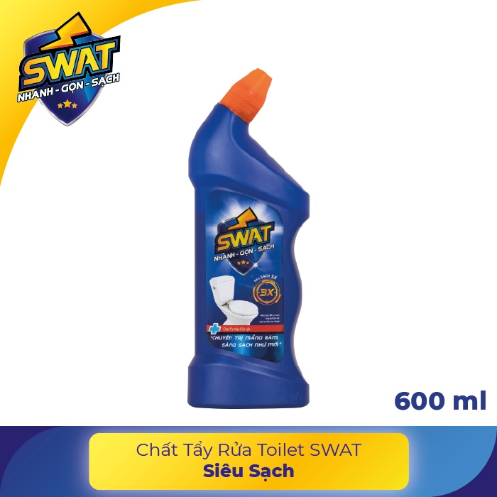 Nước tẩy bồn cầu Toilet Swat siêu sạch/đậm đặc chai 600ml