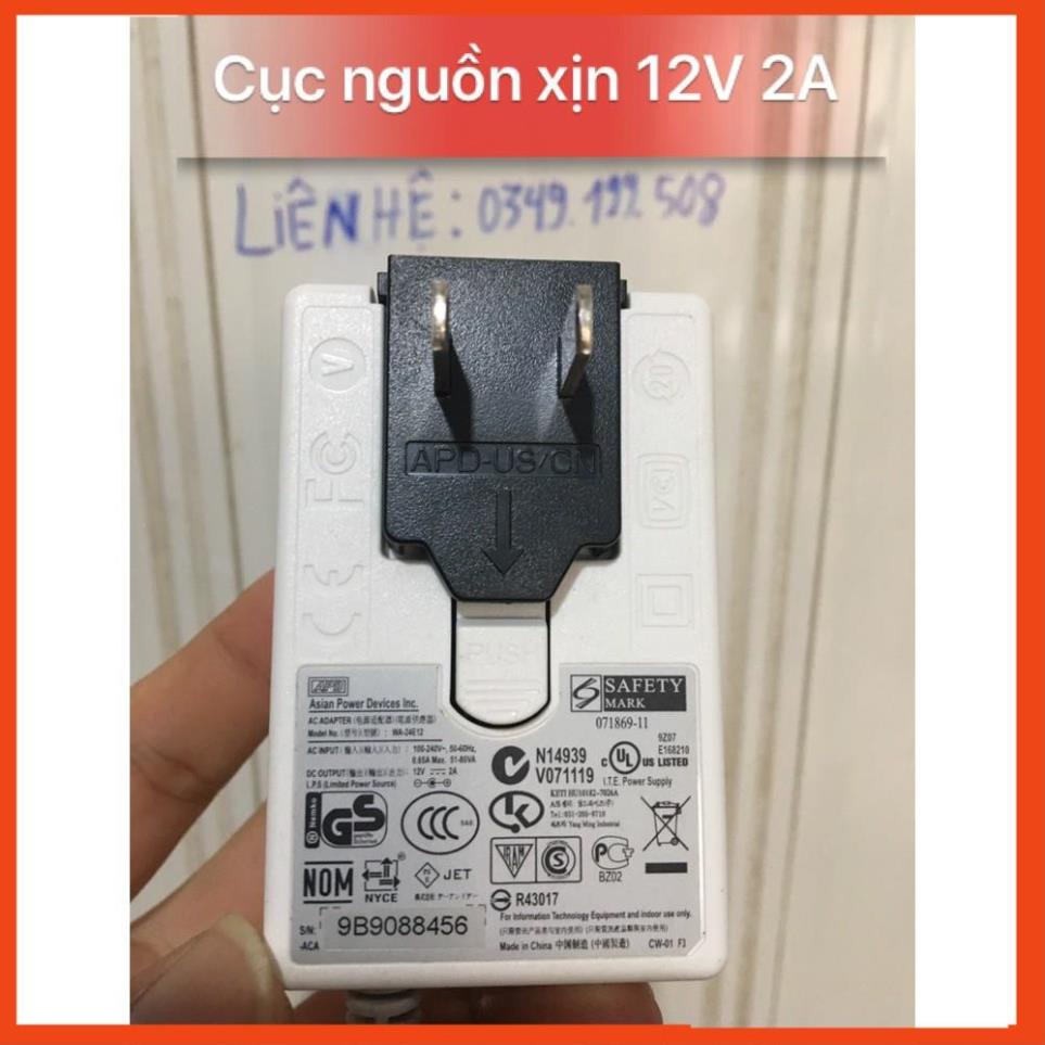 Nguồn Adapter APD 12V, 2A... chính hãng APD jack 5.5x2.5mm dùng cho dock, camera, modem...