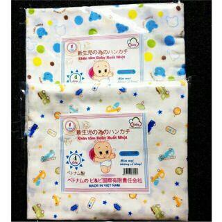 Combo 10 khăn tắm xô xuất nhật in hình 2-4-6 lớp cho bé sơ sinh đến 3 tuổi