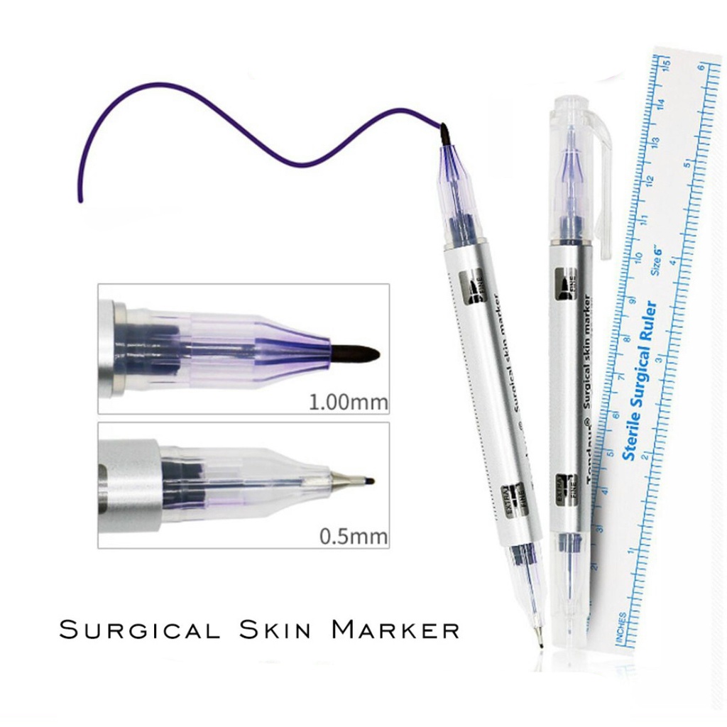 Bút vô trùng vẽ trong phẫu thuật không trôi- Bút tiệt trùng phun xăm tattoo-Sterile Pen #6