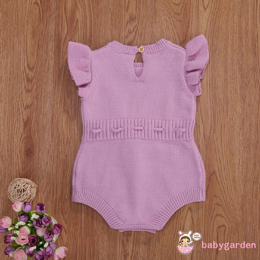 Áo liền quần tay cánh tiên màu trơn cho bé gái