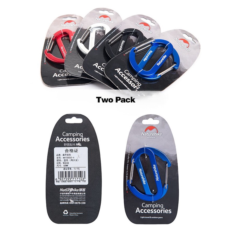 Móc Khóa Carabiner Naturehike 4cm- 6.5cm- 8cm Hợp Kim Nhôm