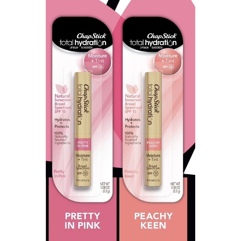Son dưỡng môi Chapstick có màu nhẹ dưỡng ẩm môi và chống nắng SPF15 2.2g