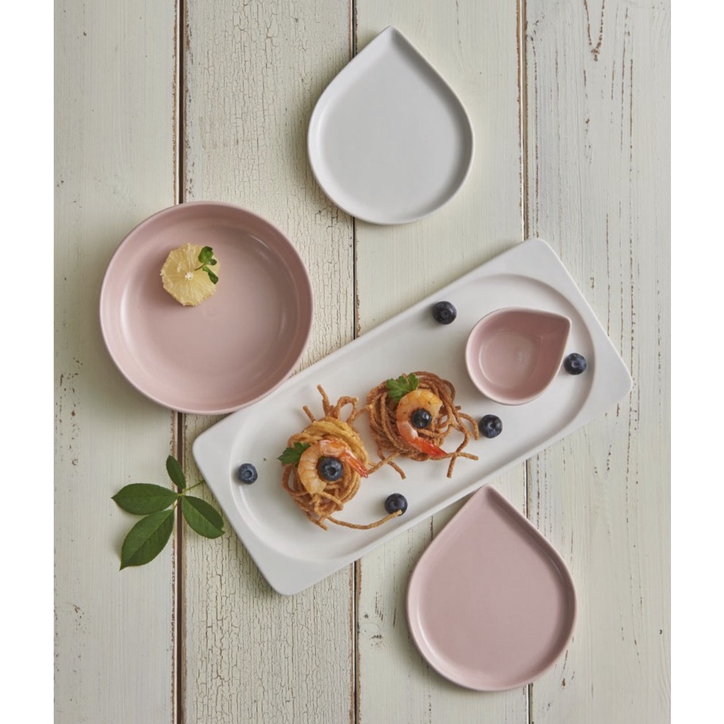 [Hàng Nội Địa Hàn] Bộ 5 Đĩa Hình Lá Màu Pastel ONBON Trang Trí Cực Xinh - 5 Màu Hoặc 1 Màu Tuỳ Chọn