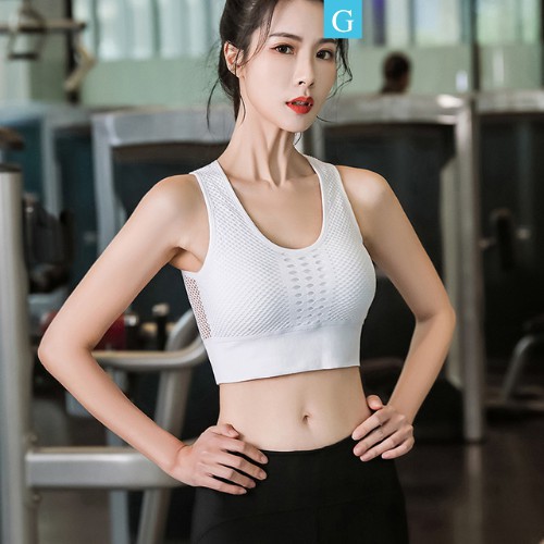 Áo bra tập gym yoga thể thao 2 dây nữ nâng ngực áo croptop ôm body có đêm mút G-Sports