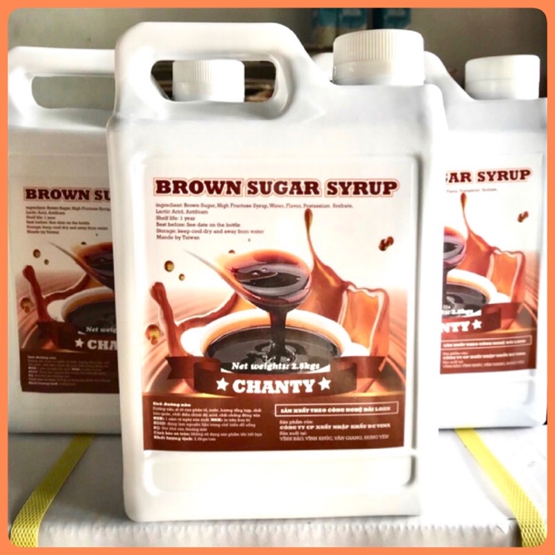 Siro đường nâu brown sugar syrup can 2.8L