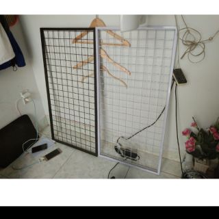 Combo 2 khung lưới sắt 50cm*100cm và 50 móc cài lưới, 5 sợi xích nhôm.