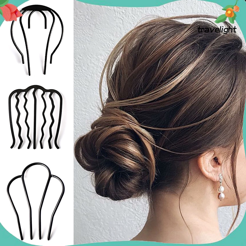 Lược Cài Tóc Hình Lượn Sóng Bằng Kim Loại Tiện Dụng