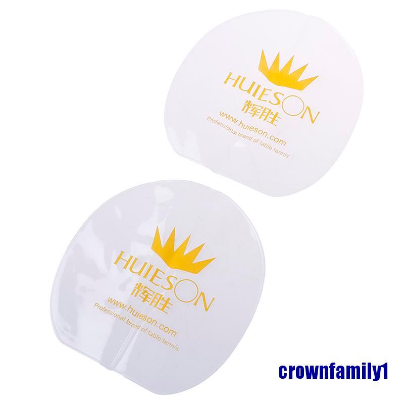 (crownfamily1) 2Pcs/Set Transparent Non-sticky Plastic Table tennis Rubber Protective Film