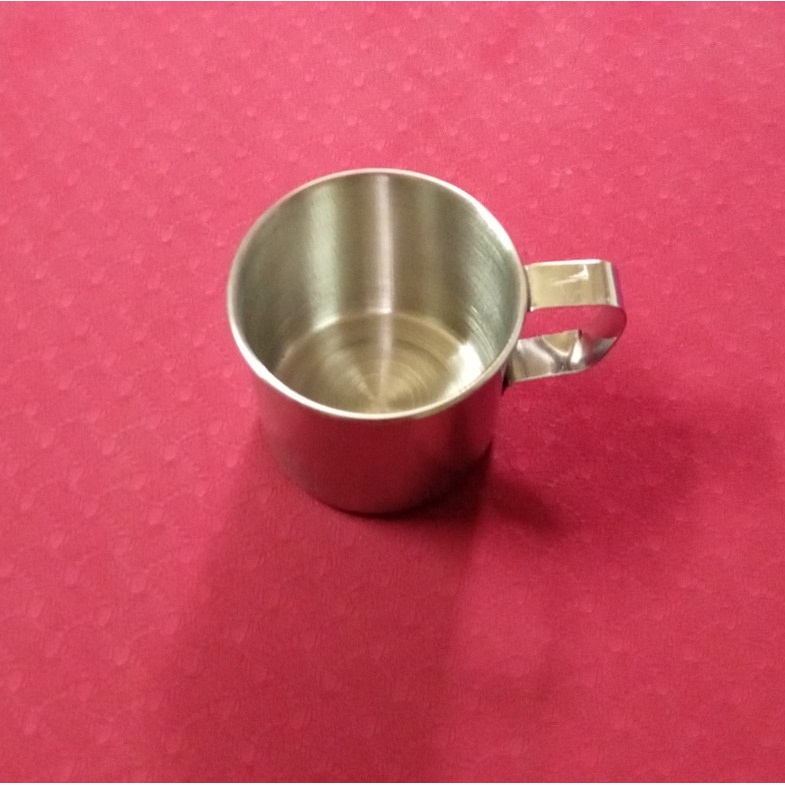 Cốc inox không gỉ có quai cầm dung tích 150ml - HV Store 038