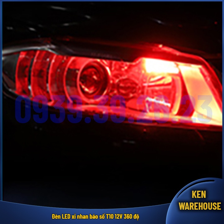 Đèn LED xi nhan T10 12V báo số, Demi, xi nhan xe máy ôtô chân chuẩn T10 360 độ Sáng Bền - Giá 1 Bóng - KEN warehouse