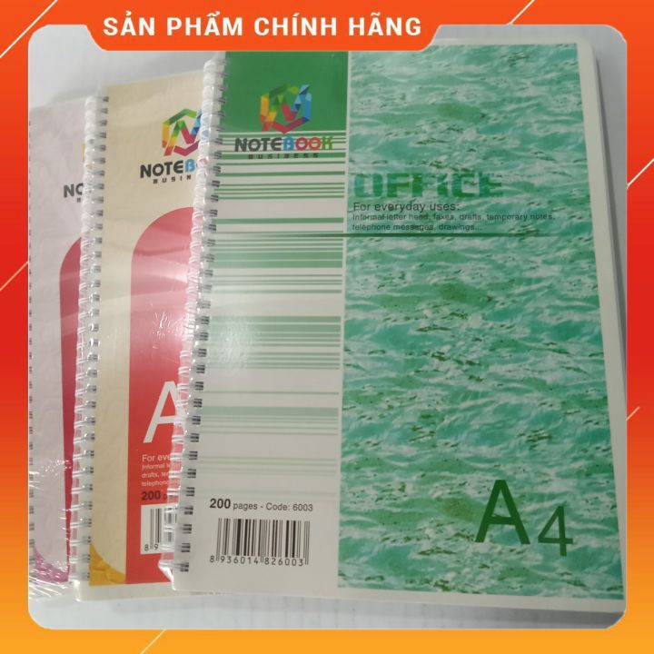 Sổ Lò Xo Hải Tiến A4 200 Trang Giấy Trắng Đl 70 Gáy Xoắn