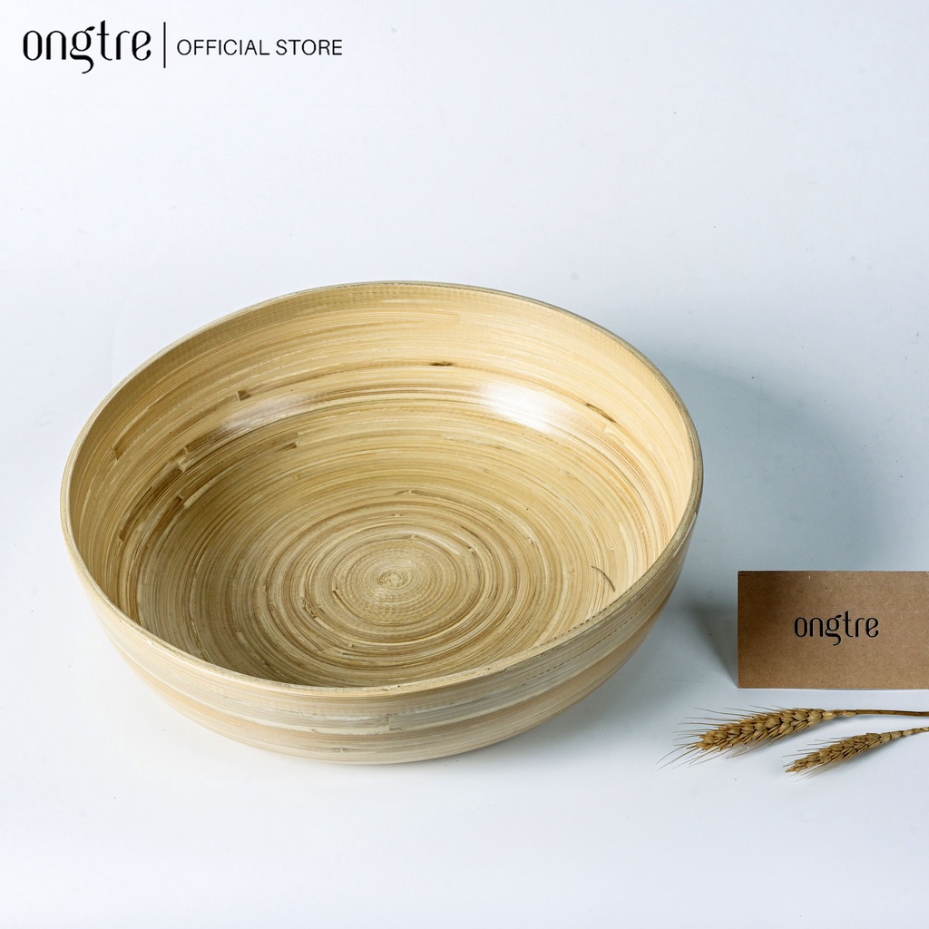 [Mã LIFEMALL2505 giảm 10% đơn 250K] Bát Tre Cuốn ONGTRE đựng Salad/món trộn/hoa quả/đồ khô (Bamboo Salad Bowl)