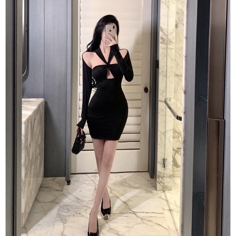 Đầm body hở lưng Ulzzang