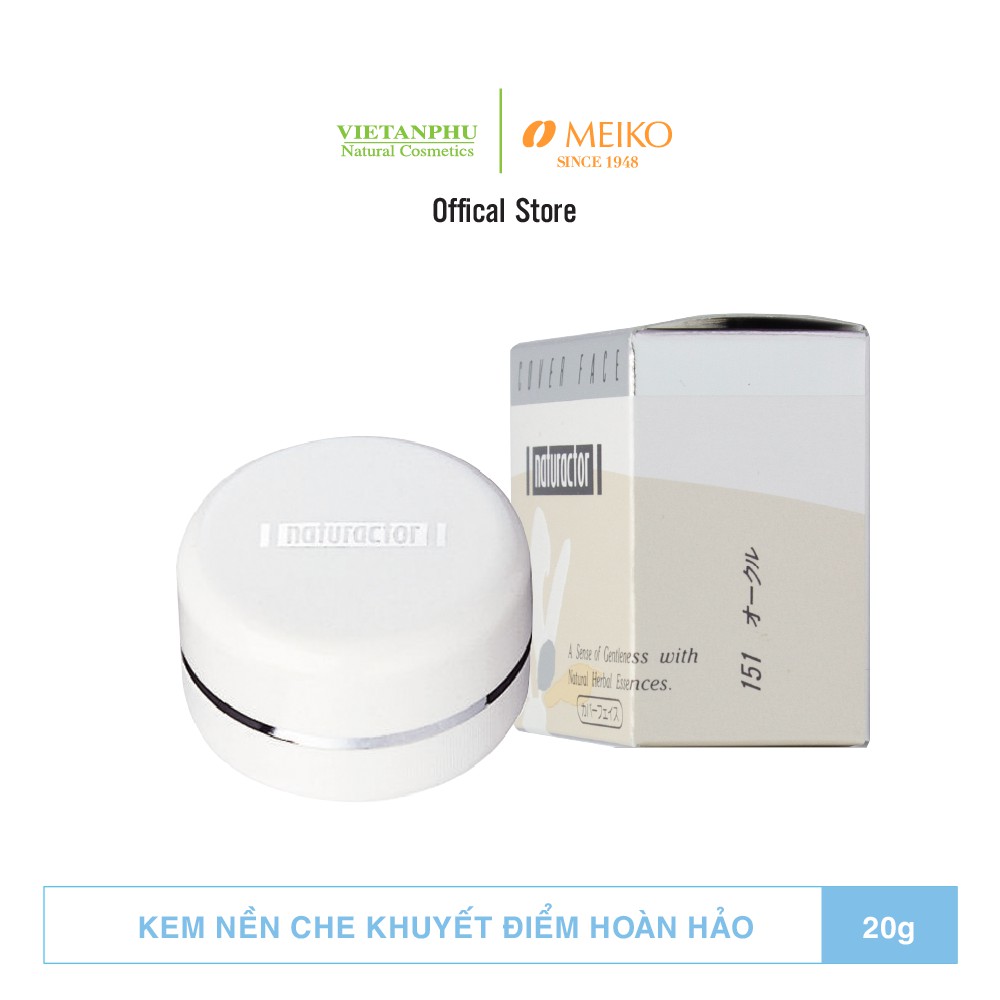 Kem nền che khuyết điểm bảo vệ da MEIKO Nhật Bản NATURACTOR COVER FACE 20g