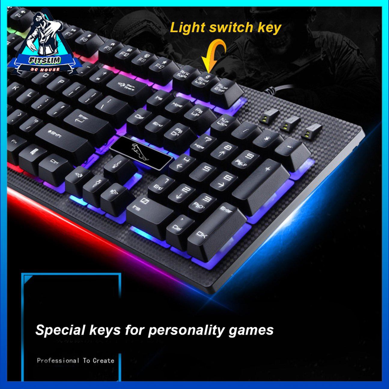 Bàn Phím Cơ Gaming Có Dây Đèn Led Nhiều Màu