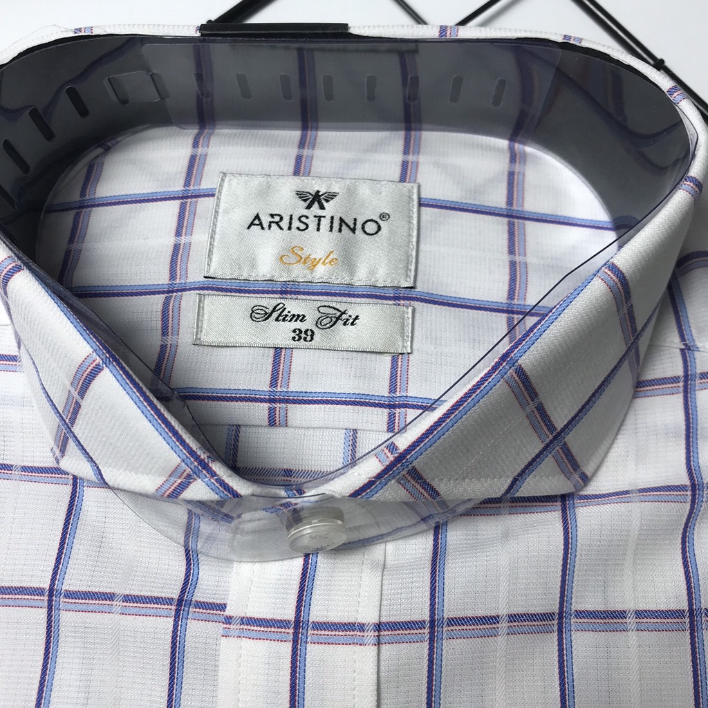 Áo sơ mi dài tay Aristino cổ độc đáo gọn gàng, sợi tre kháng khuẩn, from slim ALS61108