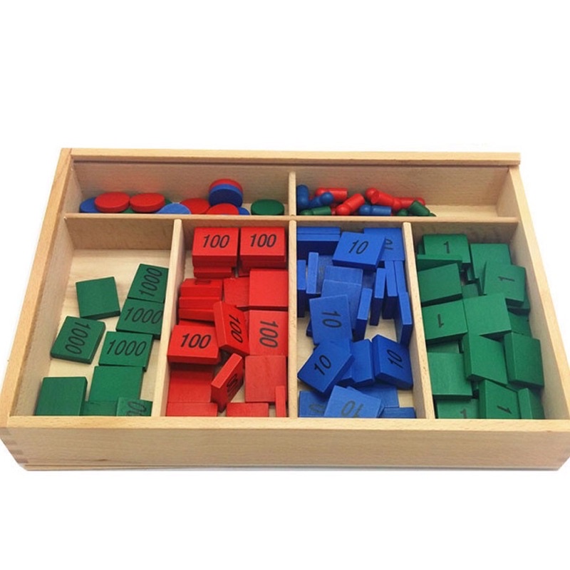 Bộ tem số montessori, giáo cụ montessori