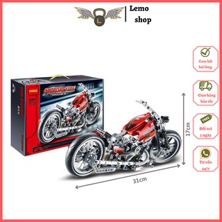 Đồ chơi lắp ráp xếp hình technic xe Haley gồm 378 chi tiết tỉ lệ 1:6 Xe phân khối lớn Lemoshop , đồ chơi trẻ em 3354