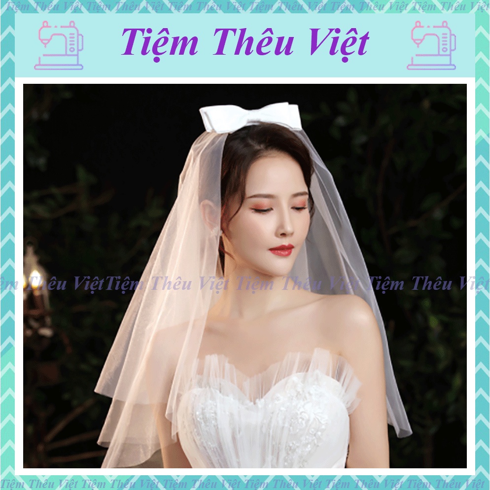 Veil / lúp / voan cài tóc Cô Dâu Tiệm Thêu Việt