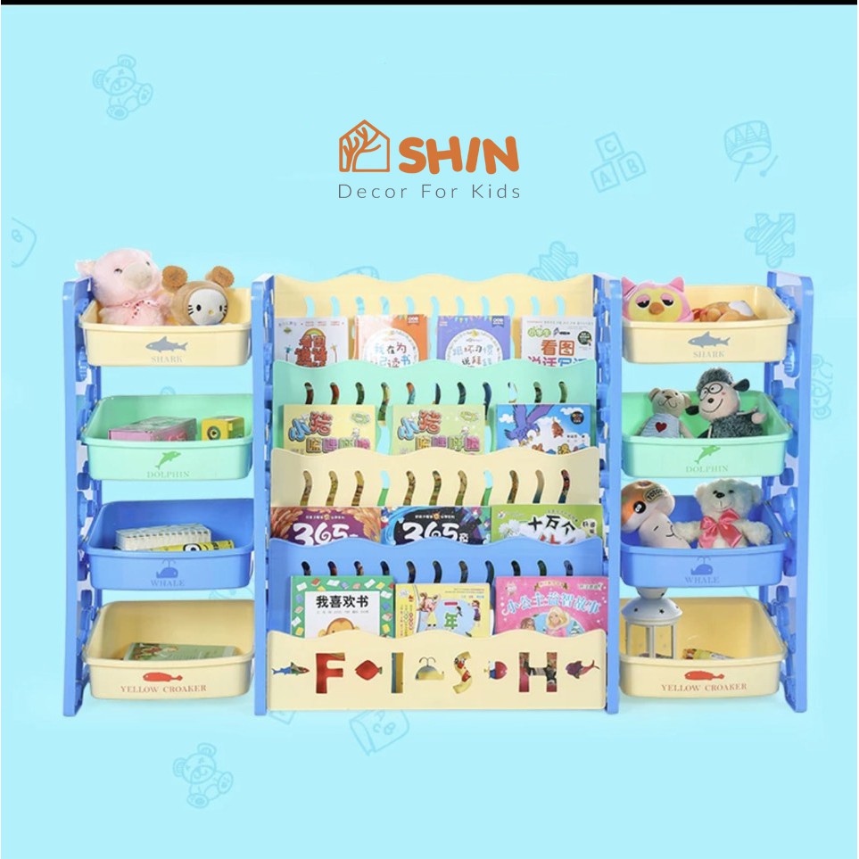 Kệ sách giá sách và kệ đồ chơi cho bé