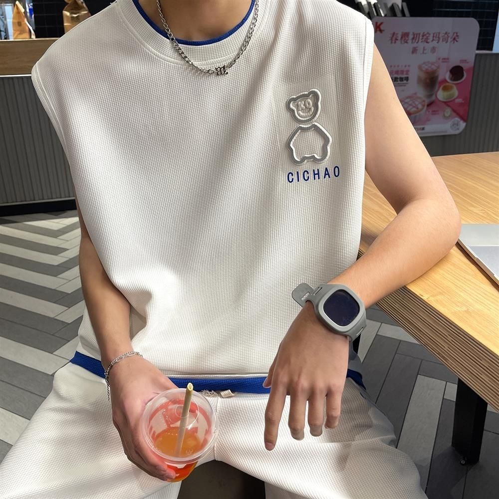 Bộ Áo Ba Lỗ + Quần Short Thể Thao Dáng Rộng Thời Trang Mùa Hè Cho Nam